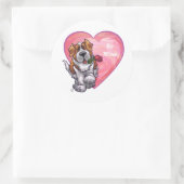 Sticker Rond Saint-Bernard Valentin (Sac)