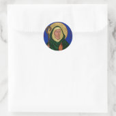 Sticker Rond Saint Brigid avec le feu Saint (Sac)