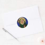 Sticker Rond Saint Brigid avec le feu Saint (Enveloppe)