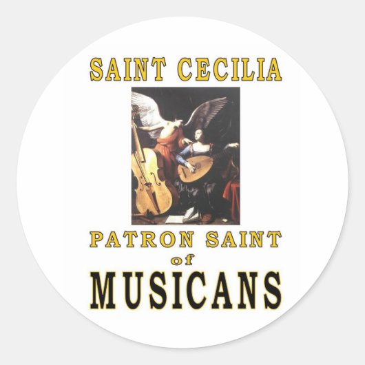 STICKER ROND SAINT CECILIA (Devant)