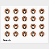 Sticker Rond Saint Charbel Makhluf (Feuille)
