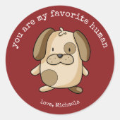 Sticker Rond Saint-Chien Saint-Valentin (Devant)