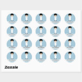 Sticker Rond Saint-Communion garçon * Choisissez votre couleur (Feuille)
