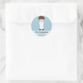 Sticker Rond Saint-Communion garçon * Choisissez votre couleur  (Sac)