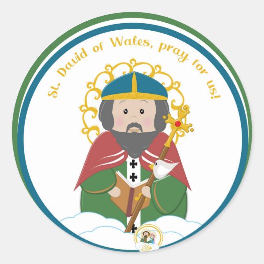 Sticker Rond Saint-David du Pays de Galles (Devant)