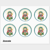 Sticker Rond Saint-David du Pays de Galles (Feuille)