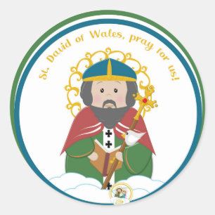 Sticker Rond Saint-David du Pays de Galles