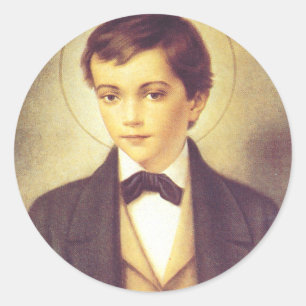 Sticker Rond Saint Dominic Savio étudiant de John Bosco