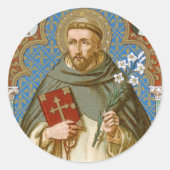 Sticker Rond Saint Dominique de Guzman (BK 011) (Devant)