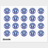 Sticker Rond Saint Elizabeth Ann Seton (Feuille)