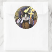 Sticker Rond Saint Expeditus, saint patron des résolutions rapi (Sac)