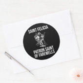 Sticker Rond Saint Felicia, Patron Saint des Adieu (Enveloppe)