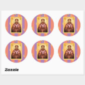 Sticker Rond Saint François d'Assise (Feuille)