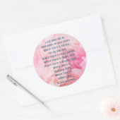 Sticker Rond Saint François d'Assise, Jardin des fleurs Roses d (Enveloppe)