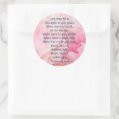 Sticker Rond Saint François d'Assise, Jardin des fleurs Roses d (Sac)