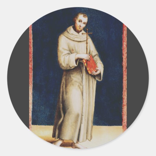 Sticker Rond Saint François d'Assise par Raphael (Devant)