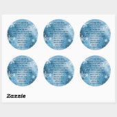 Sticker Rond Saint François d'Assise Prière Snowflake hiver (Feuille)