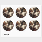 Sticker Rond Saint-George et le Dragon (Feuille)