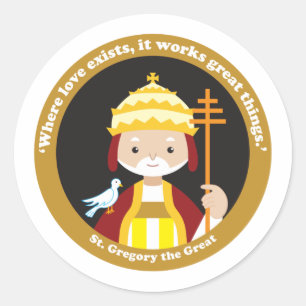 Sticker Rond Saint Grégoire le Grand