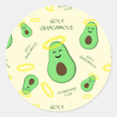 Sticker Rond Saint-Guacamole mignon avocat (Devant)