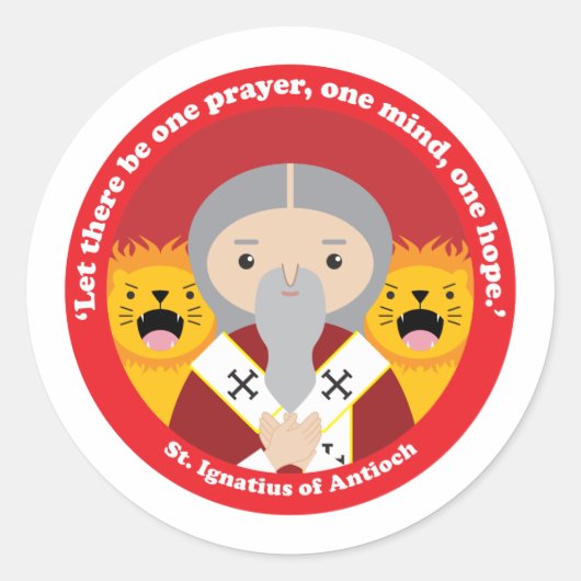 Sticker Rond Saint Ignace d'Antioche (Devant)