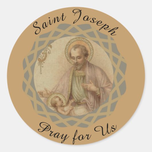 Sticker Rond Saint Joseph, Bébé Jésus en colère (Devant)