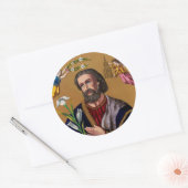 Sticker Rond Saint Joseph Guardian de la Sainte Famille (Enveloppe)
