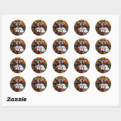 Sticker Rond Saint Joseph priez pour nous - vitraux (Feuille)