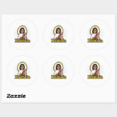 Sticker Rond Saint Kamala (Feuille)