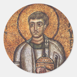 Sticker Rond Saint Lawrence the Martyr