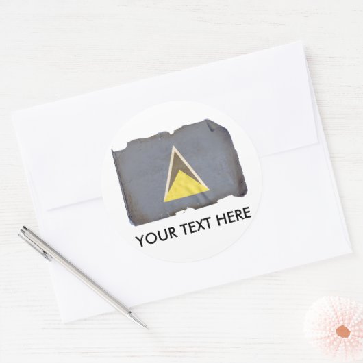 STICKER ROND SAINT LUCIA (Enveloppe)