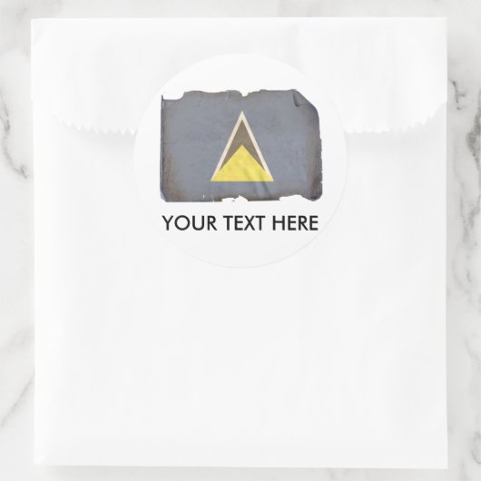 STICKER ROND SAINT LUCIA (Sac)