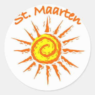 Sticker Rond Saint Maarten