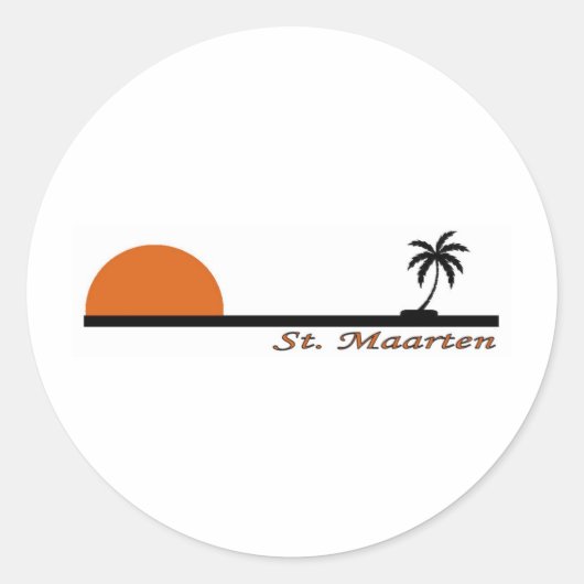 Sticker Rond Saint-Martin (Devant)