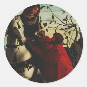 Sticker Rond Saint Martin et le mendiant