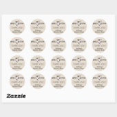 Sticker Rond Saint Merci de vache ferme (Feuille)