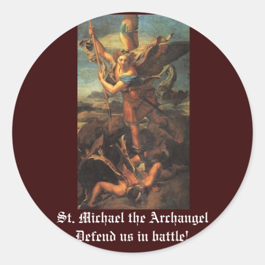 Sticker Rond Saint Michel l'Archange (Devant)