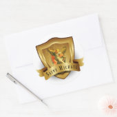 Sticker Rond Saint Michel le diable de l'épée Archange (Enveloppe)