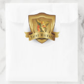 Sticker Rond Saint Michel le diable de l'épée Archange (Sac)