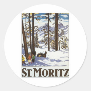 Sticker Rond Saint-Moritz