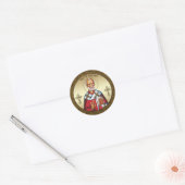 Sticker Rond Saint Nicolas (Enveloppe)