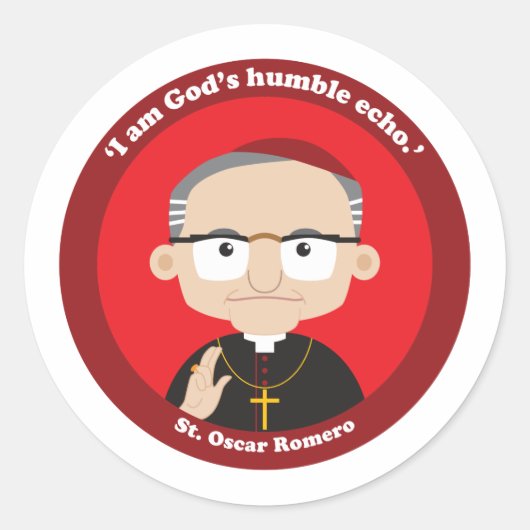 Sticker Rond Saint Oscar Romero (Devant)