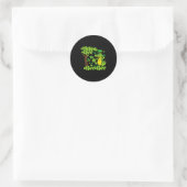 Sticker Rond Saint-Patrick Alligator Trèfle Saint-Patty Hommes (Sac)