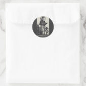 Sticker Rond Saint Patrick Apôtre d'Irlande Art monochrome (Sac)