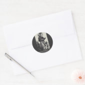Sticker Rond Saint Patrick Apôtre d'Irlande Art monochrome (Enveloppe)