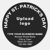 Sticker rond Saint Patrick Business Black (Devant)