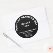 Sticker rond Saint Patrick Business Black (Enveloppe)