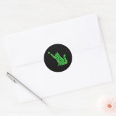 Sticker Rond Saint Patrick Day Shamrock Chat Lucky St patrick D (Enveloppe)