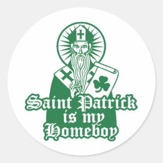 Sticker Rond Saint Patrick est mon Homeboy