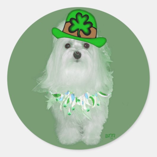 Sticker Rond Saint-Patrick maltais (Devant)